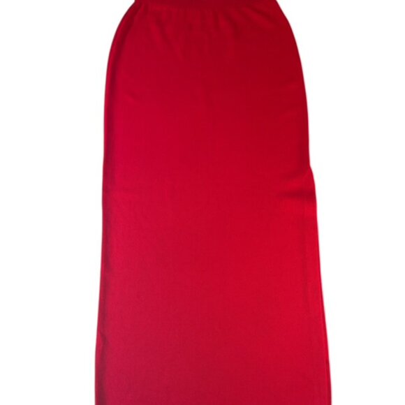St. John Evening women's red size 10 slide slit maxi skirt - Picture 1 of 5